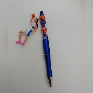 Barbie Basketball Teresa Rivera Handmade Ink Pen Beads Mattel Malibu Purple OOAK